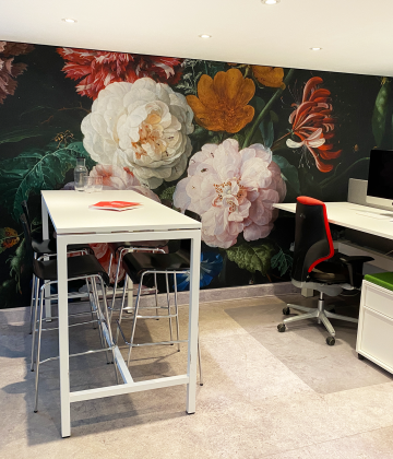 Peesframe van velourstof | Goos Reclamemakers B.V.