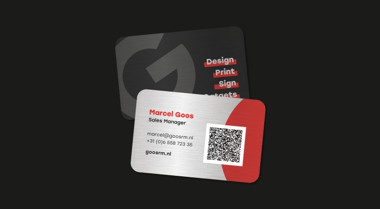 Metalen visitekaartjes | Goos Reclamemakers B.V.