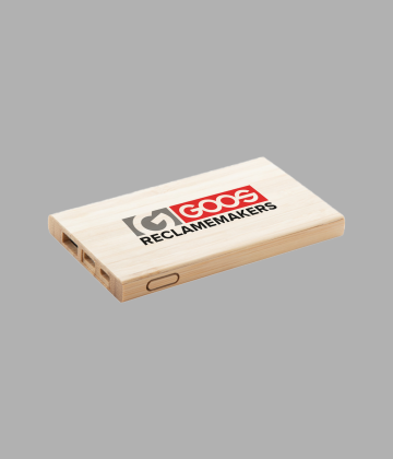 Bamboe powerbank | Goos Reclamemakers B.V.